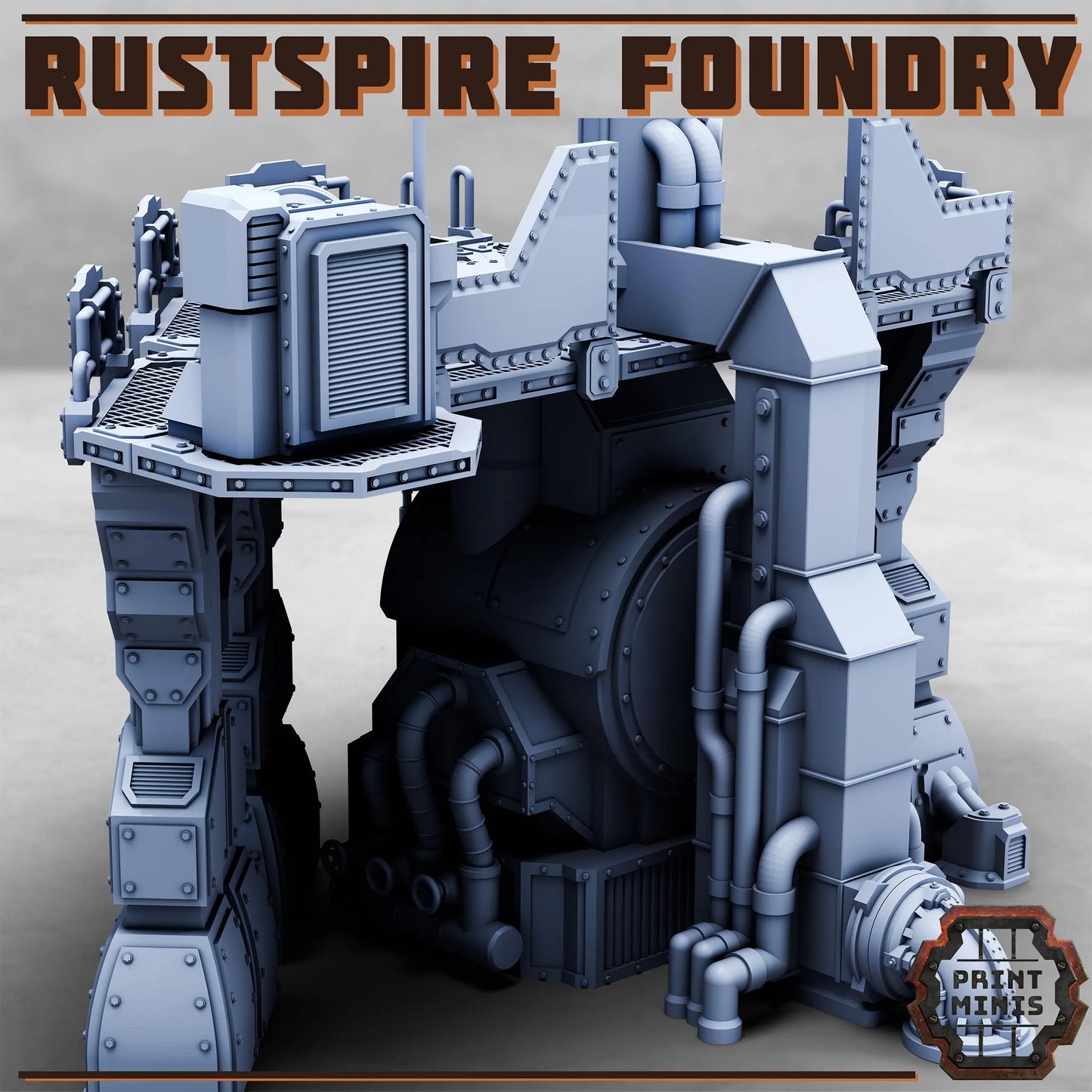 Rustspire Foundry - Sci-Fi Space Industrial Terrain by Print Minis