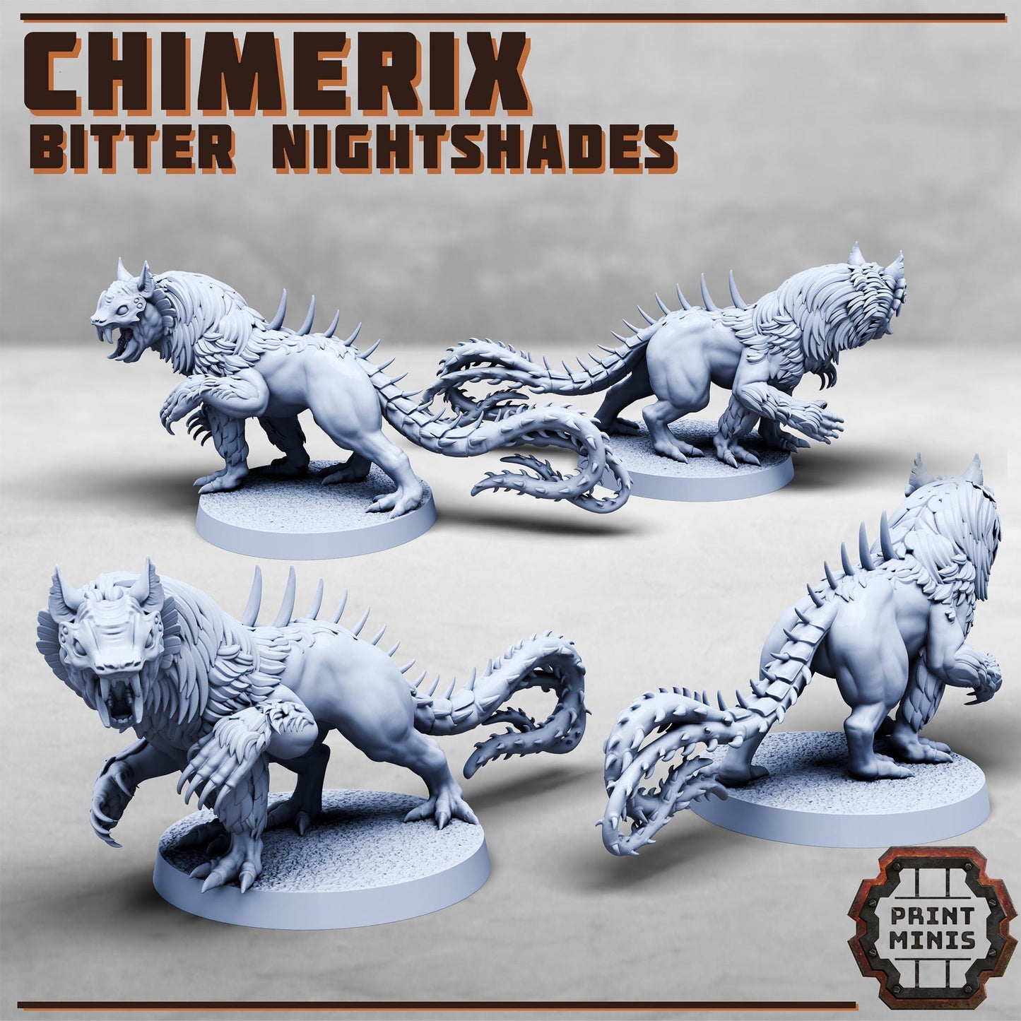 Chimerix - Bitter Nightshades -  Sci-Fi Grimdark City Skirmish Warfare Female Mercenaries by Print Minis