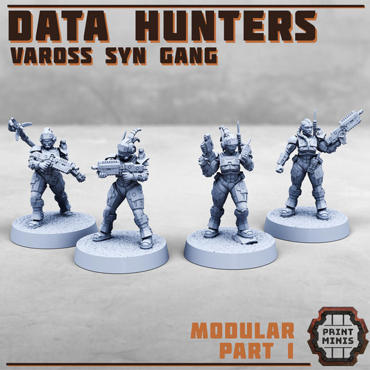 Data Hunters - Vaross Syn Gang -  Sci-Fi Grimdark Tech Hunter Mercenaries by Print Minis