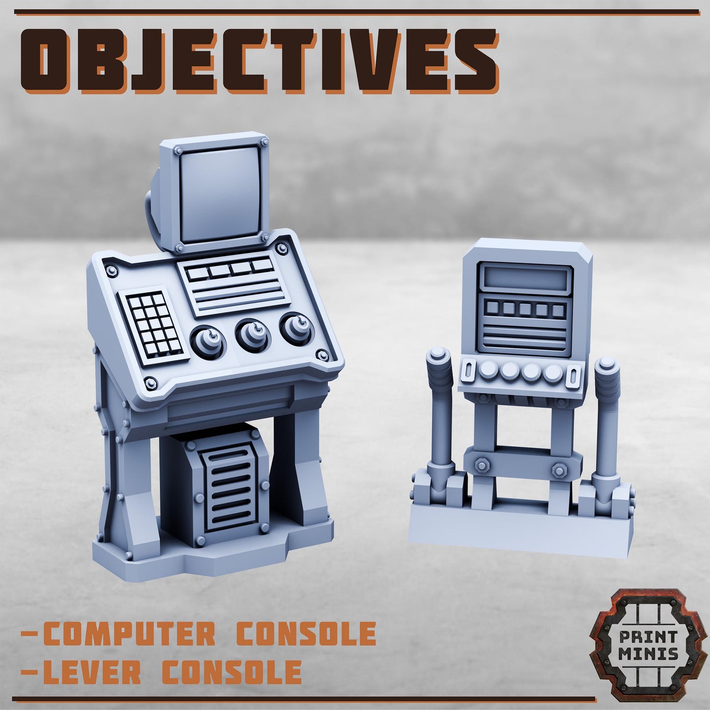 Wargaming Objectives -  Sci-Fi Grimdark City Skirmish Warfare Mercenaries by Print Minis