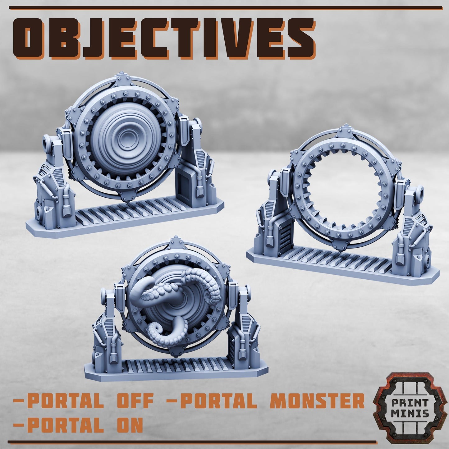 Wargaming Objectives -  Sci-Fi Grimdark City Skirmish Warfare Mercenaries by Print Minis