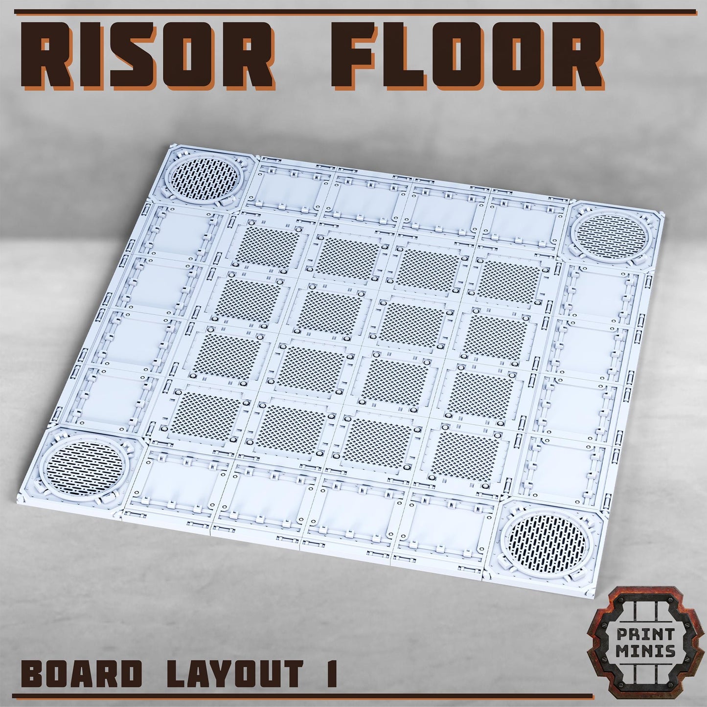 Risor District Floors - Sci-Fi City Skirmish Wargaming Terrain by Print Minis