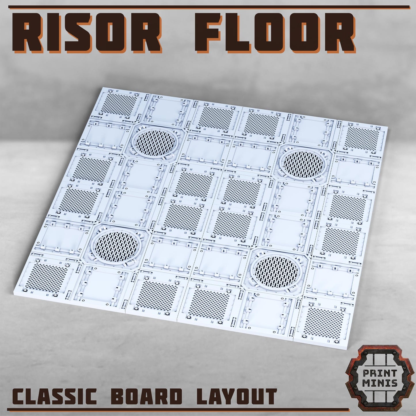 Risor District Floors - Sci-Fi City Skirmish Wargaming Terrain by Print Minis