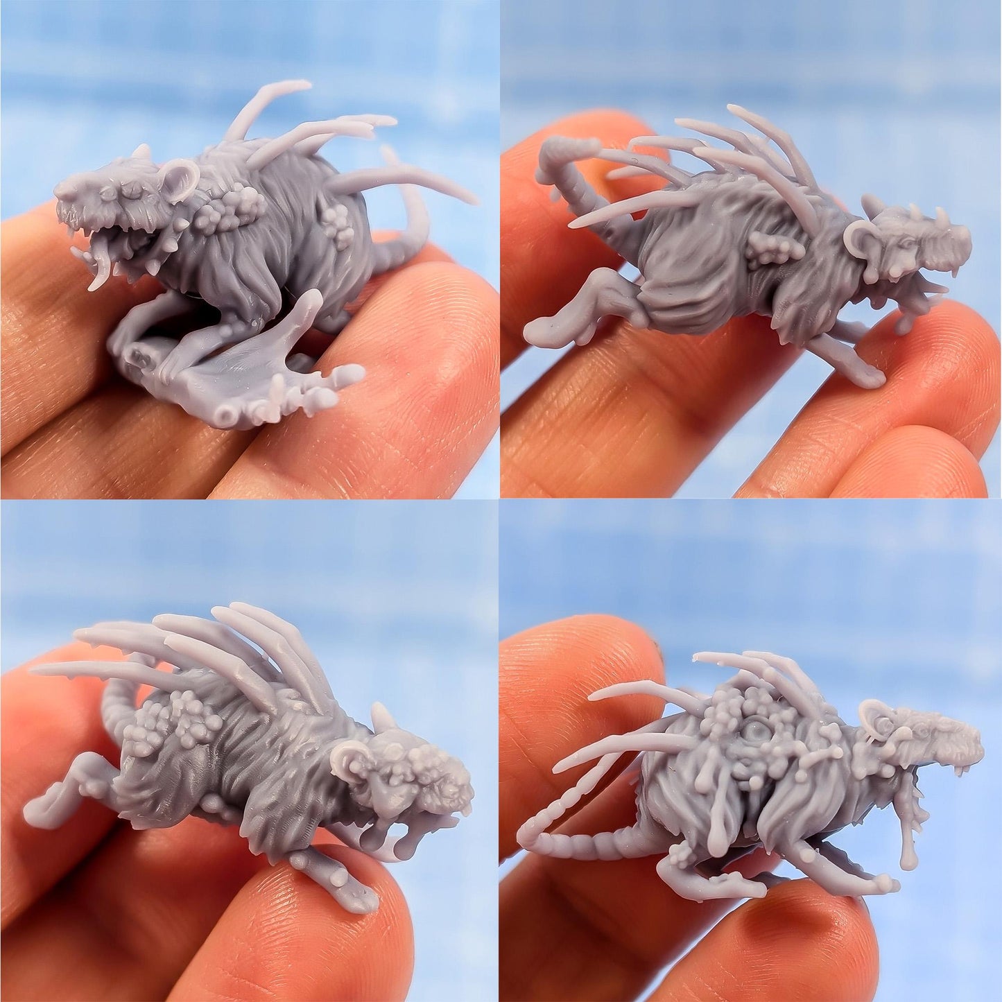 Putrid Mutated Rats x5 -  Sci-Fi Grimdark Splicers by Print Minis