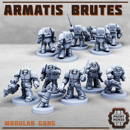Armatis Mors Warriors - Brutes - Futuristic Marine Army, Sci-Fi Space Warriors by Print Minis