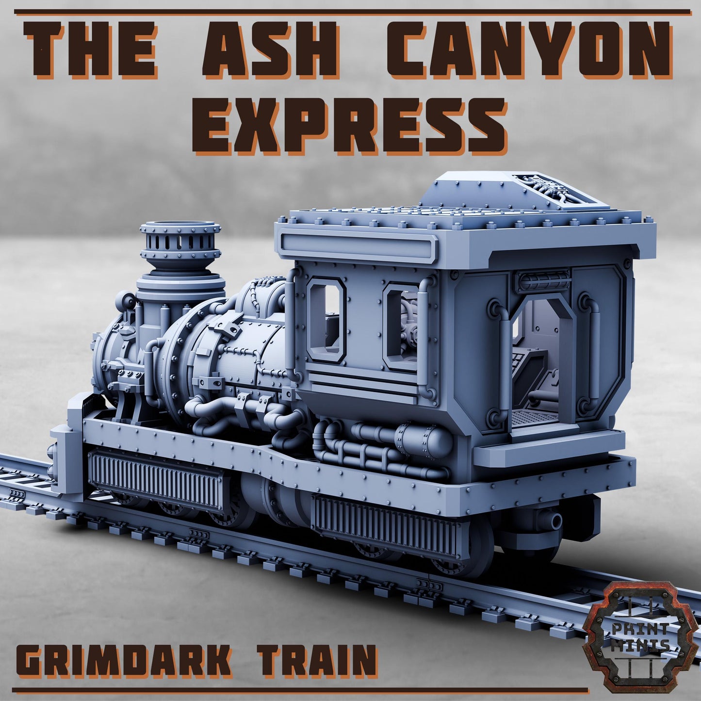 Ash Canyon Express - Sci-Fi Space Industrial Steampunk Train by Print Minis