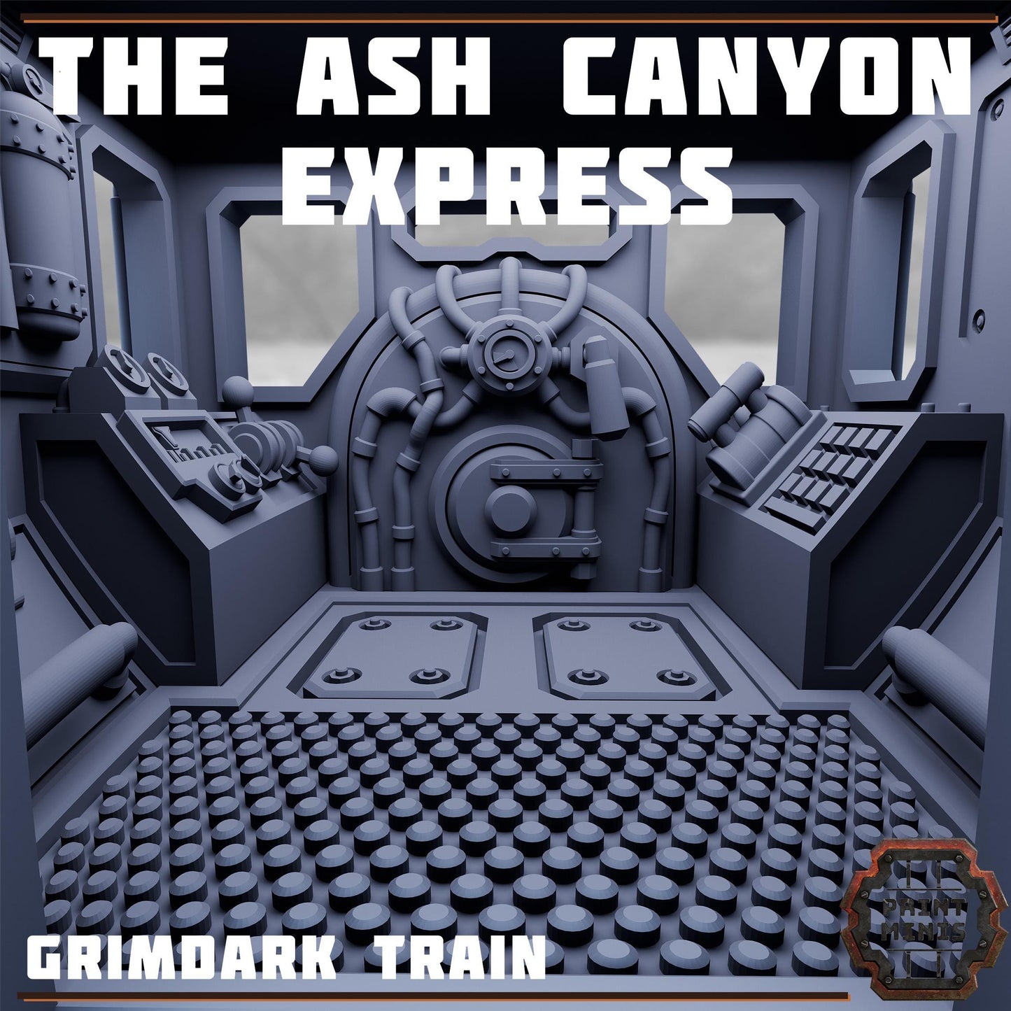 Ash Canyon Express - Sci-Fi Space Industrial Steampunk Train by Print Minis