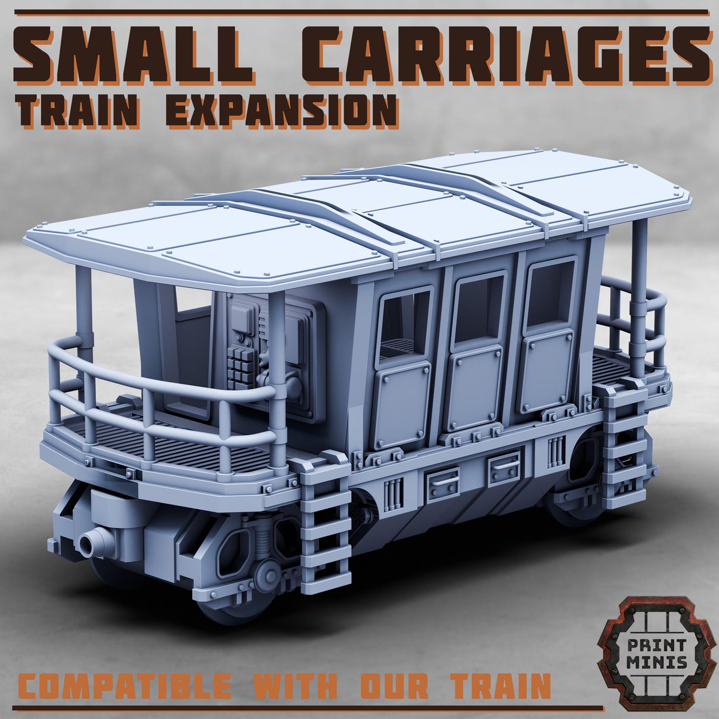 Ash Canyon Express - Sci-Fi Space Industrial Steampunk Train by Print Minis