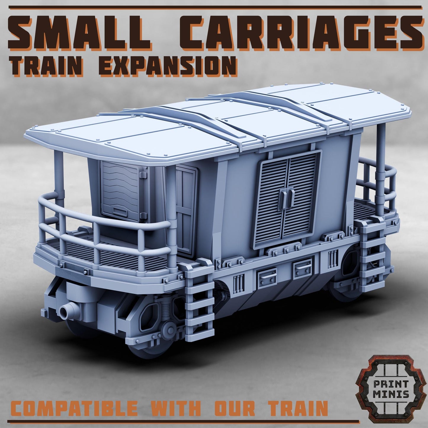 Ash Canyon Express - Sci-Fi Space Industrial Steampunk Train by Print Minis