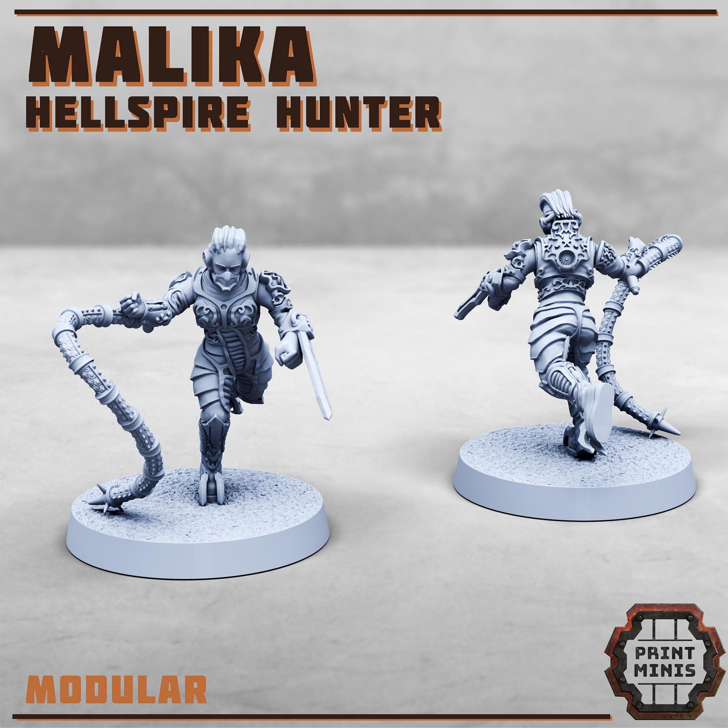 Hellspire Hunters: Jalena, Malika and Yadu -  Sci-Fi Grimdark Mutant Hunters by Print Minis