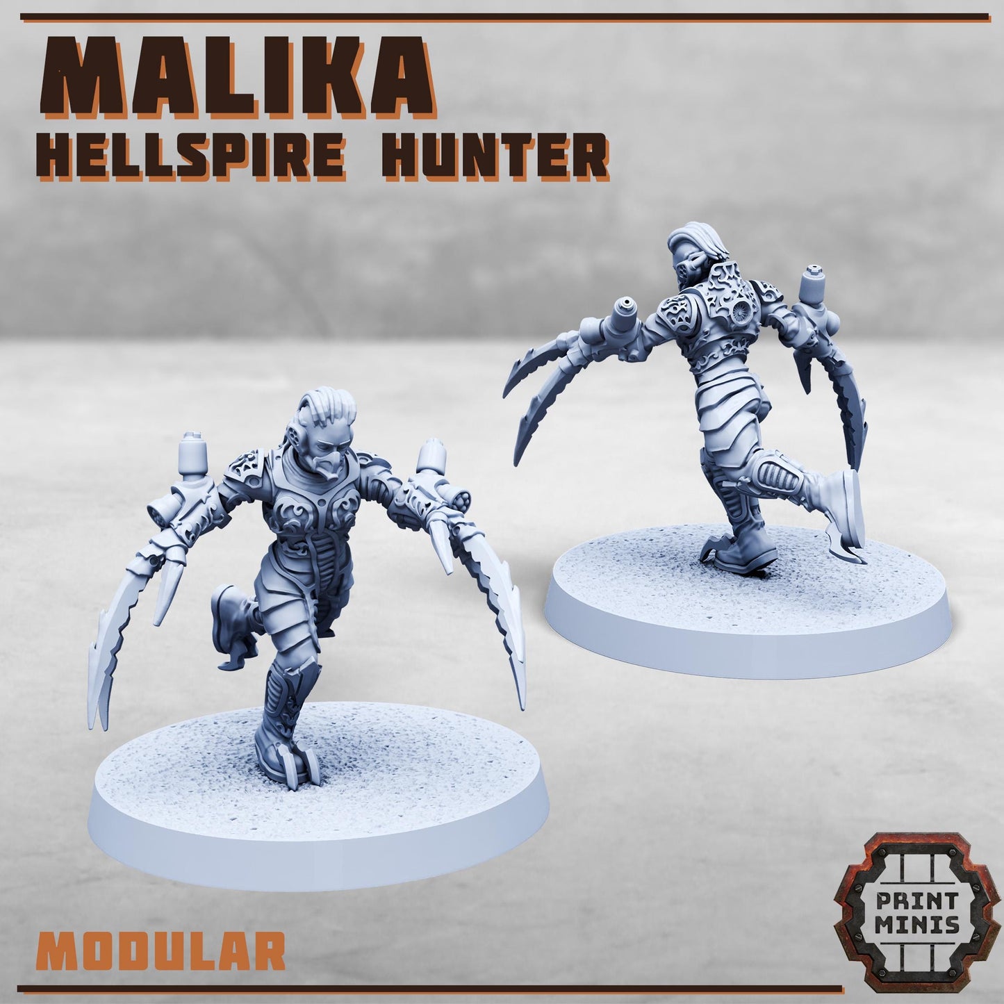 Hellspire Hunters: Jalena, Malika and Yadu -  Sci-Fi Grimdark Mutant Hunters by Print Minis