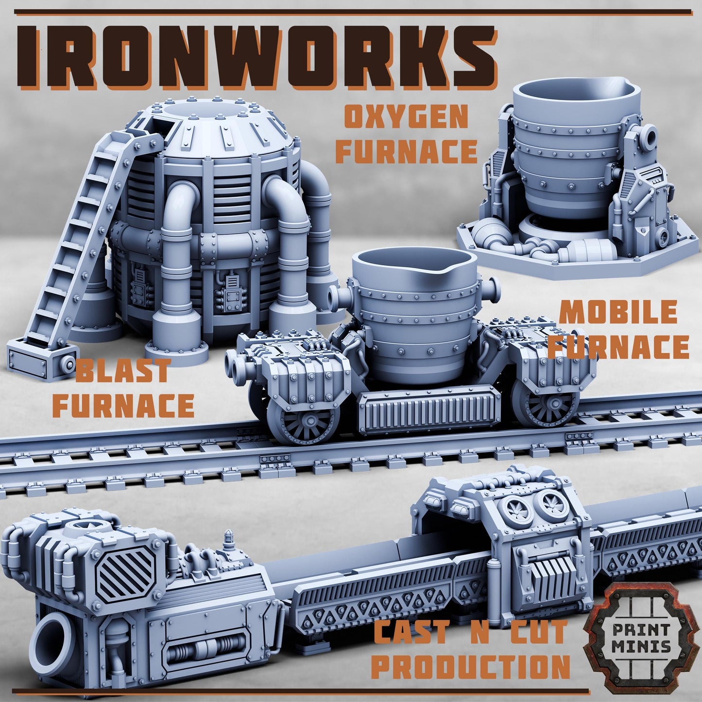 Forge Works - Ironworks Expansion - Sci-Fi Space Industrial Terrain by Print Minis