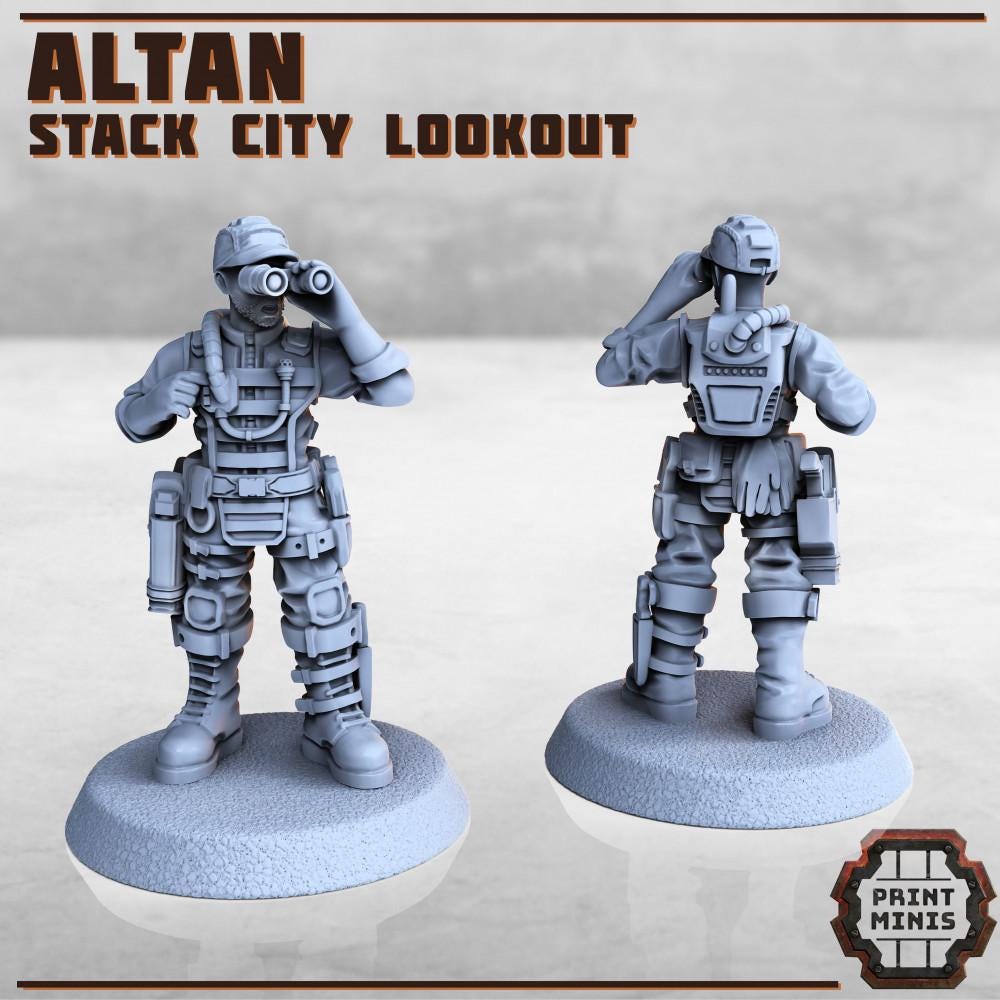 Rogue Doctor + City Lookout - Sci-Fi Grimdark Mercenaries by Print Minis