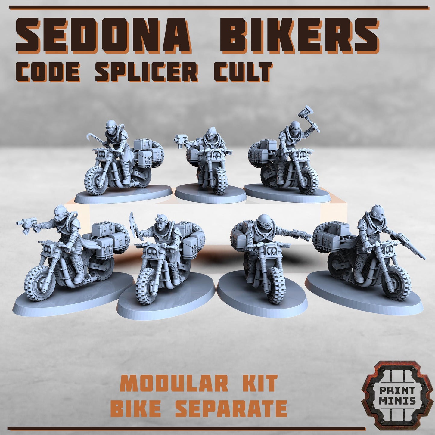Sedona Bikers - Code Splicer Cult -  Sci-Fi Grimdark Vehicles by Print Minis