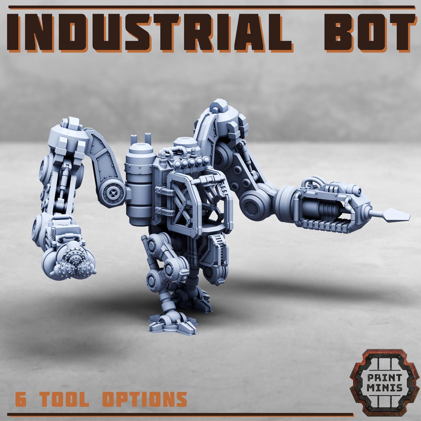 Industrial Bot -  Sci-Fi Grimdark Civilians by Print Minis