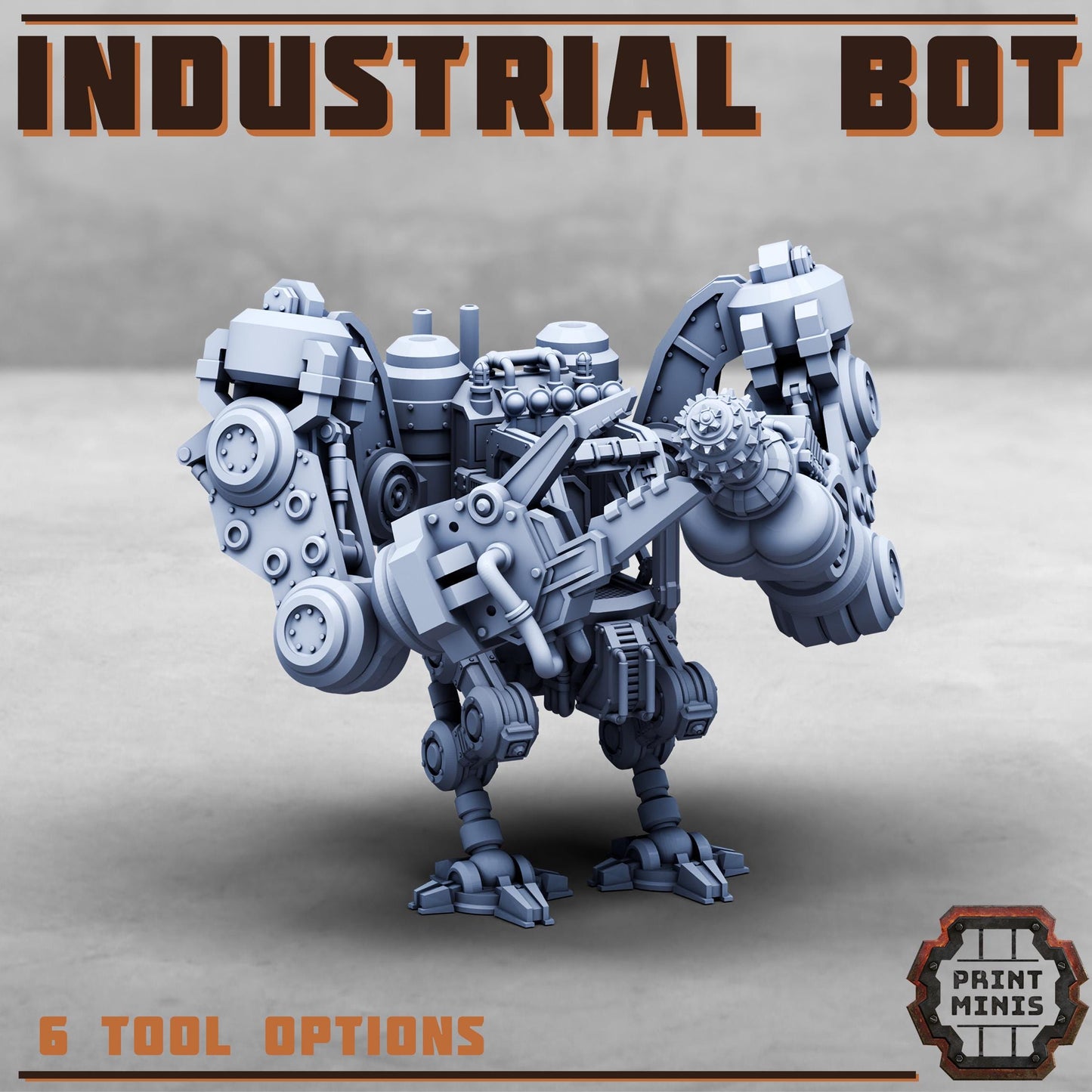 Industrial Bot -  Sci-Fi Grimdark Civilians by Print Minis