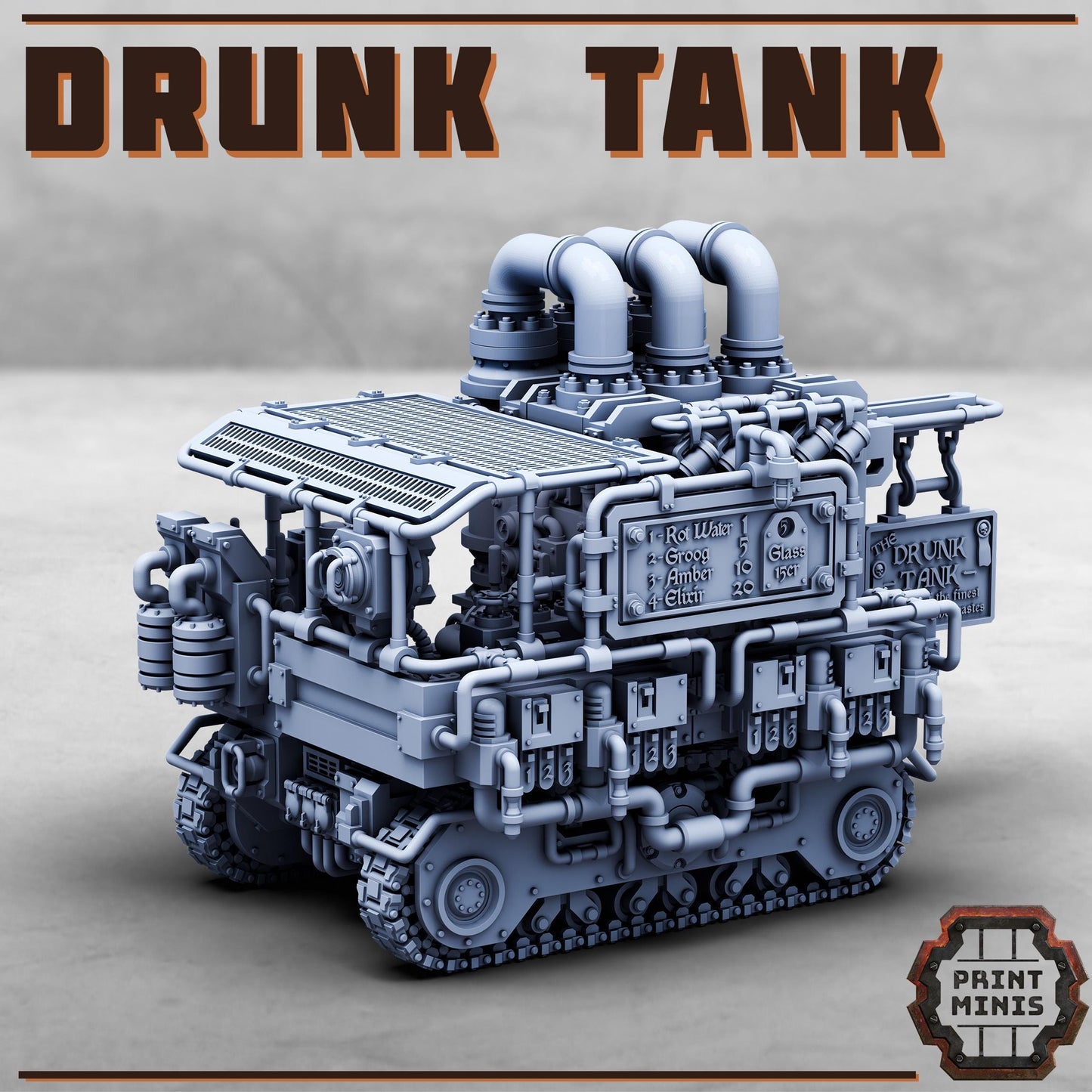 Drunk Tank with Bar Keeper - Sci-Fi Grimdark Mercenaries by Print Minis