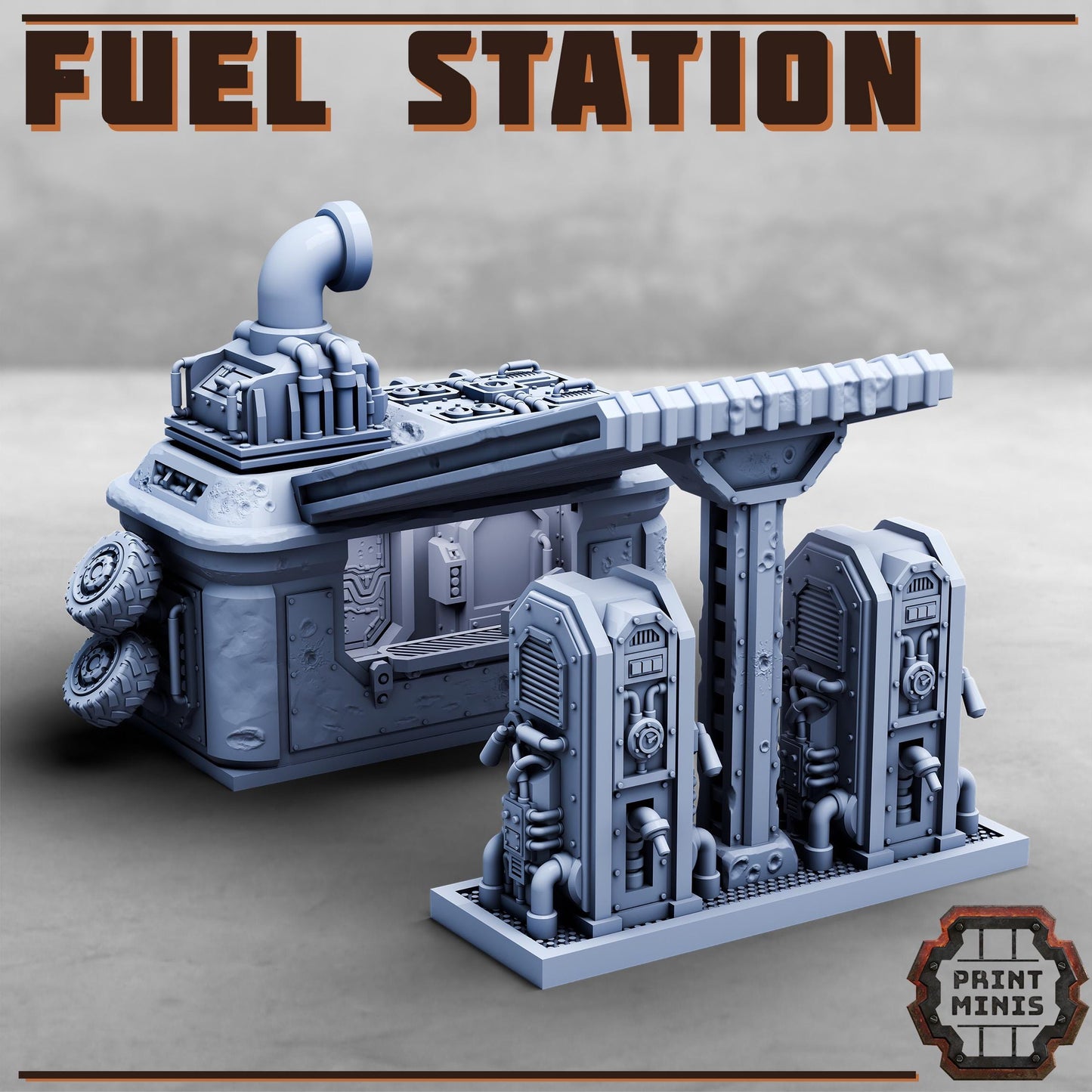 Fuel Station - Sci-Fi Space Industrial Terrain by Print Minis