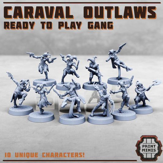 House Caraval Outlaws -  Sci-Fi Grimdark Splicers by Print Minis