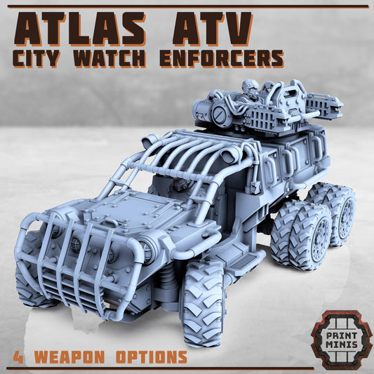 Atlas ATV with Enforcer drivers -  Sci-Fi Grimdark Tech Hunter Mercenaries by Print Minis
