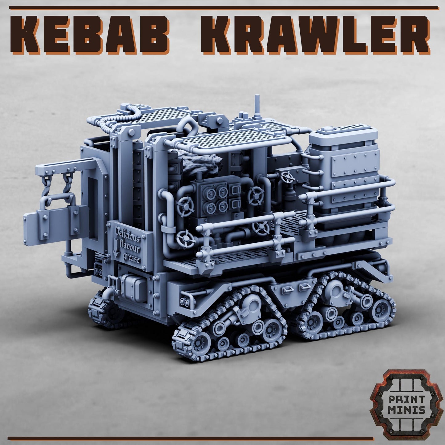 The Kebab Krawler w/ Chef - Sci-Fi Grimdark Mercenaries by Print Minis