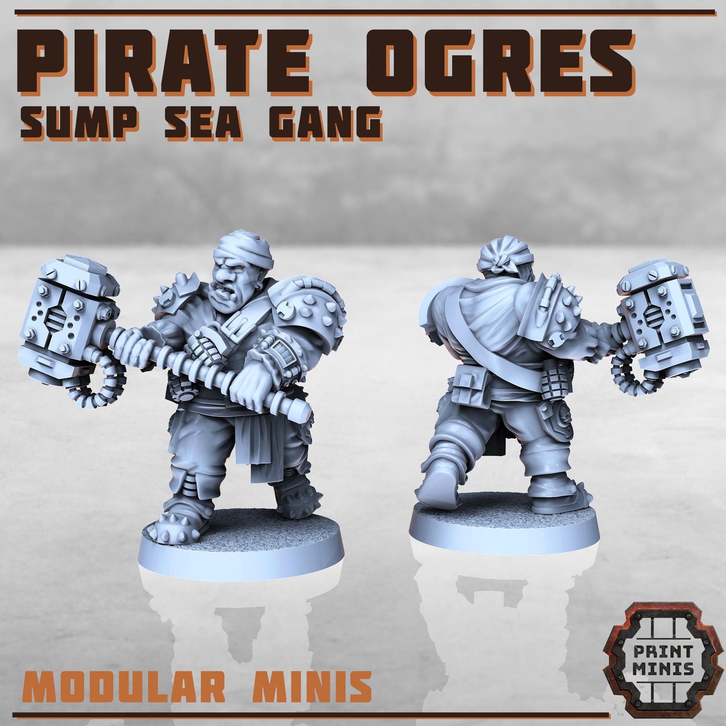 Male Pirate Ogres -  Sci-Fi Grimdark Ogres by Print Minis
