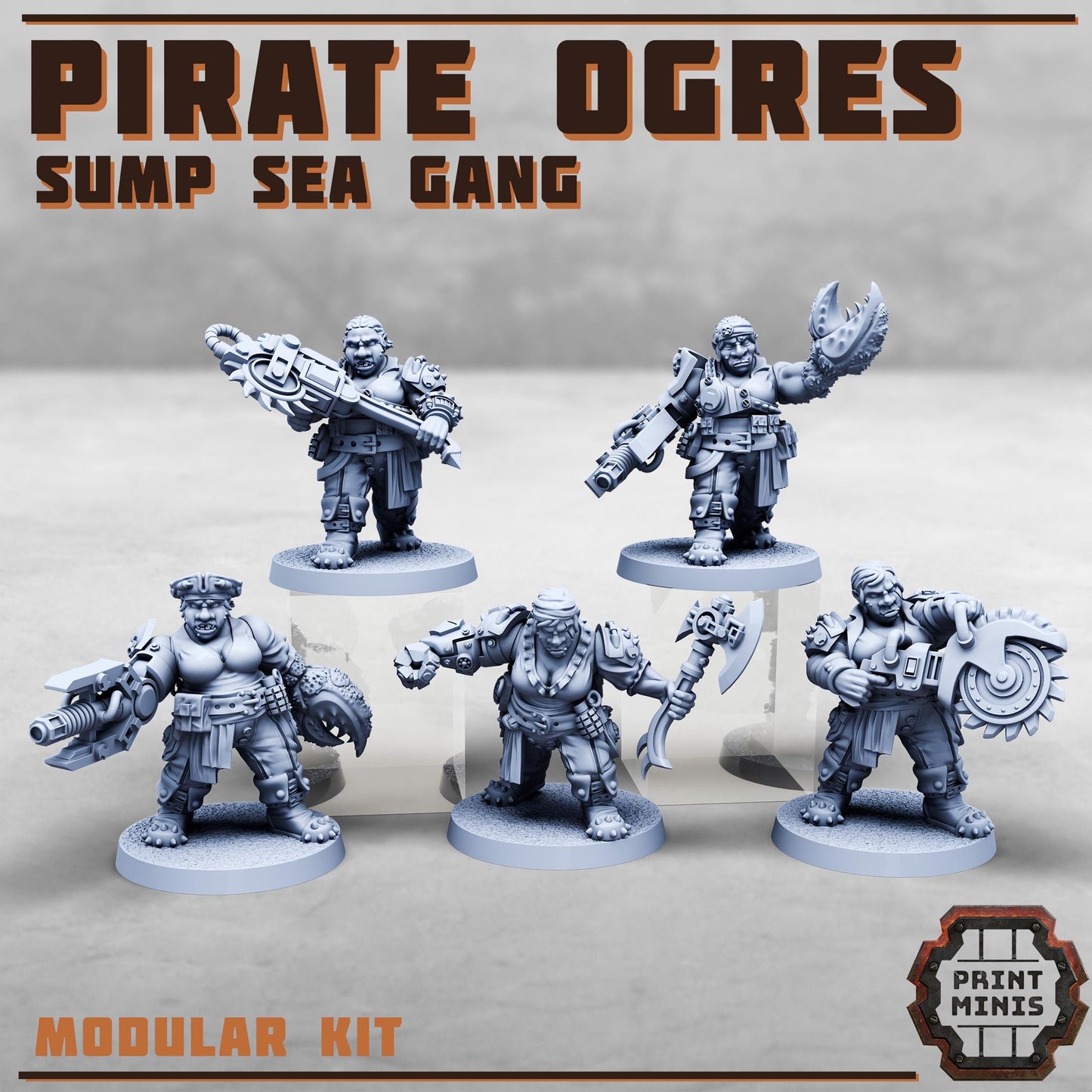 Female Pirate Ogres -  Sci-Fi Grimdark Ogres by Print Minis