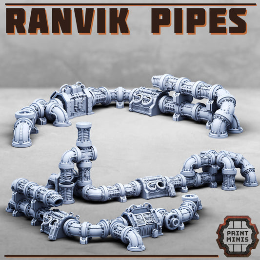 Ranvik Pipes Kit - Sci-Fi Space Industrial Terrain by Print Minis