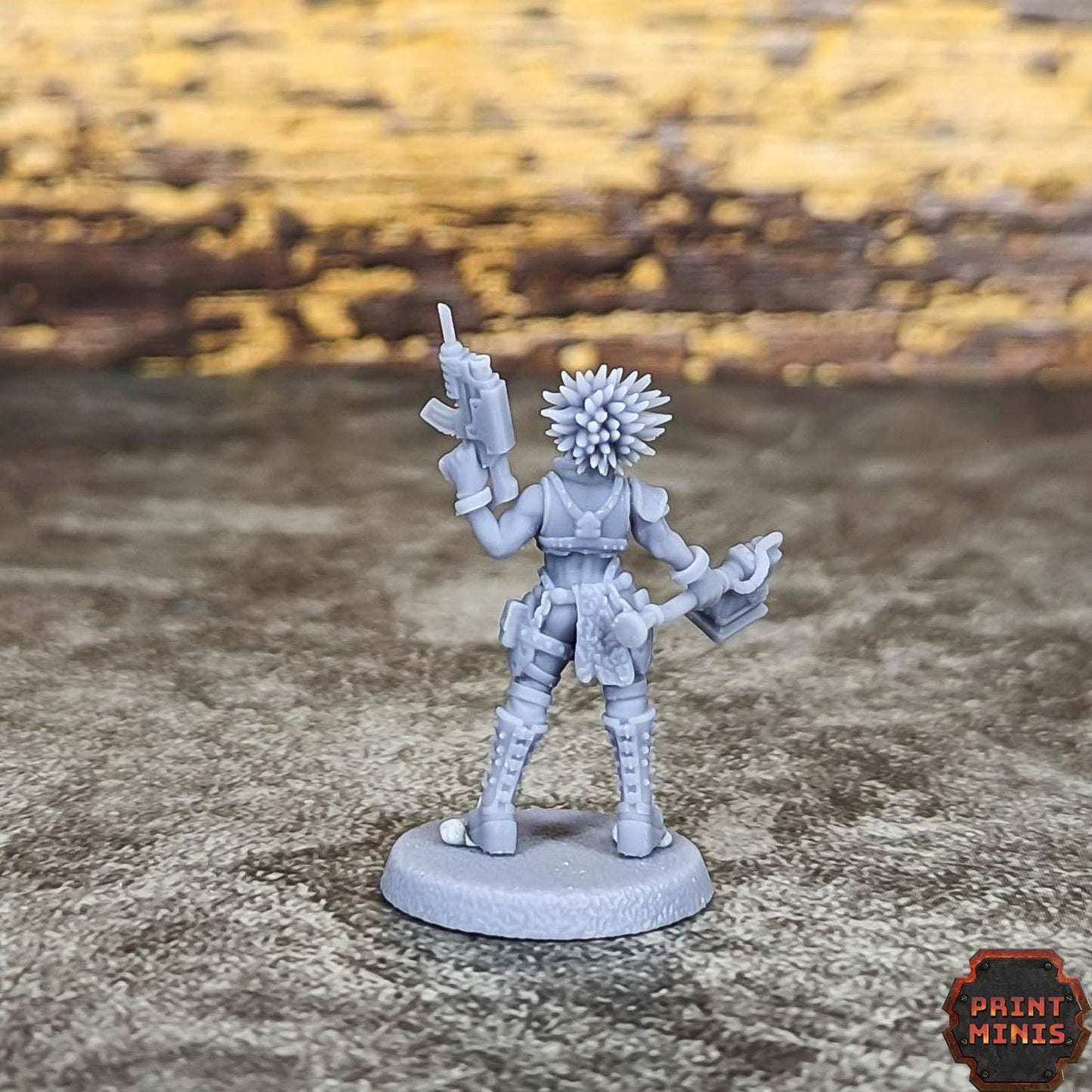 Akina - Bitter Nightshade Champion - Sci-Fi Grimdark City Skirmish Warfare Female Mercenaries by Print Minis