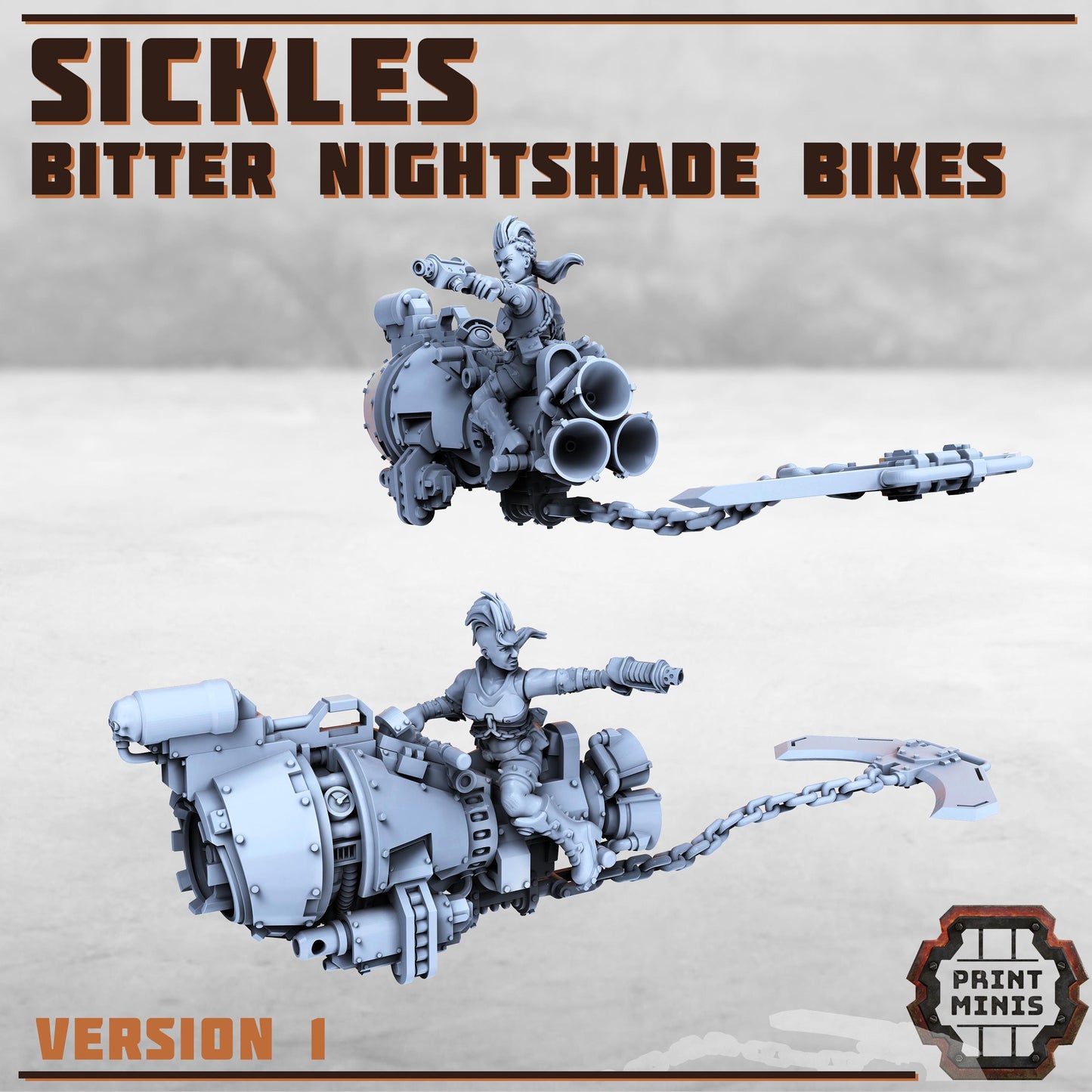 Bitter Nightshades Gang - Sci-Fi Grimdark City Skirmish Warfare Female Mercenaries by Print Minis