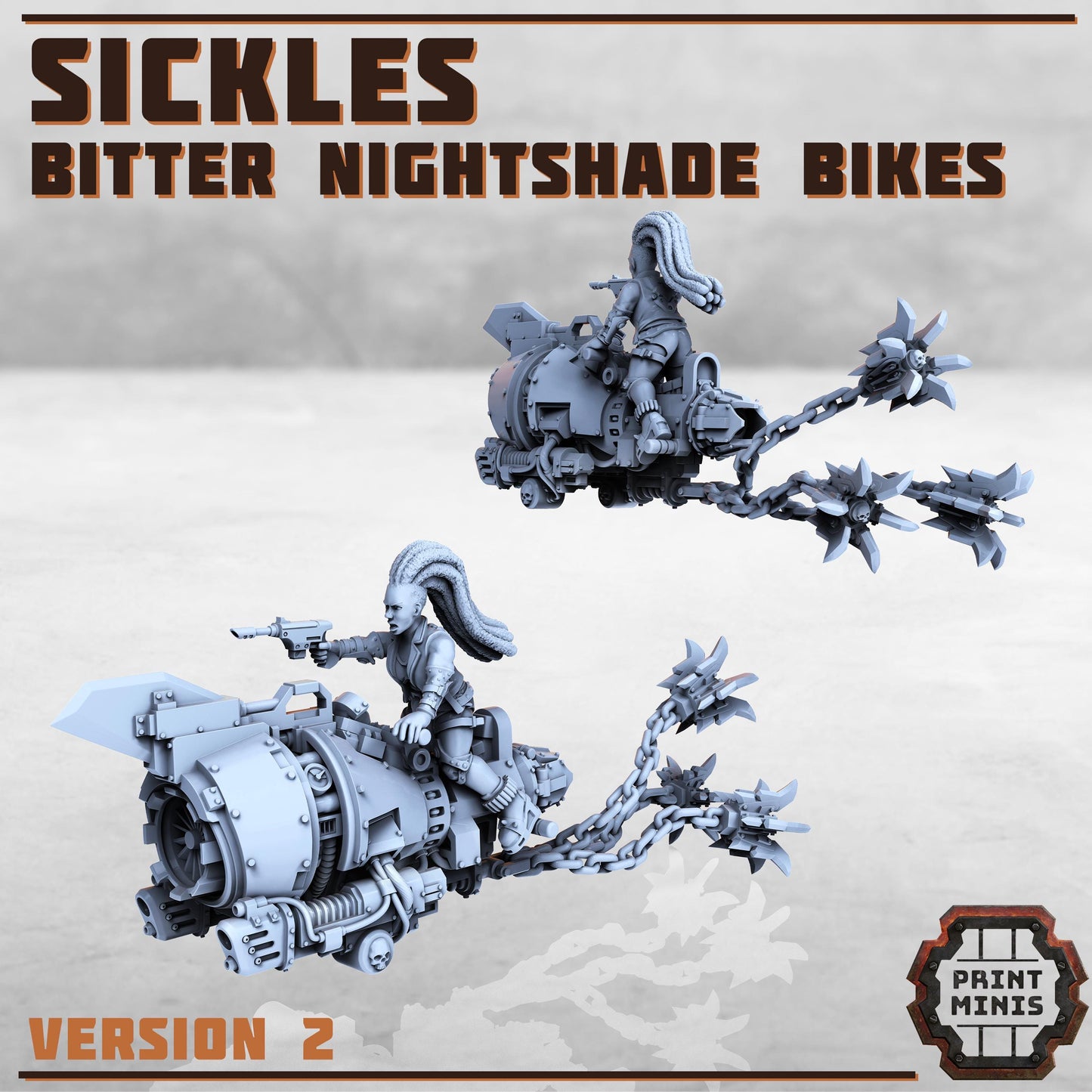 Bitter Nightshades Gang - Sci-Fi Grimdark City Skirmish Warfare Female Mercenaries by Print Minis
