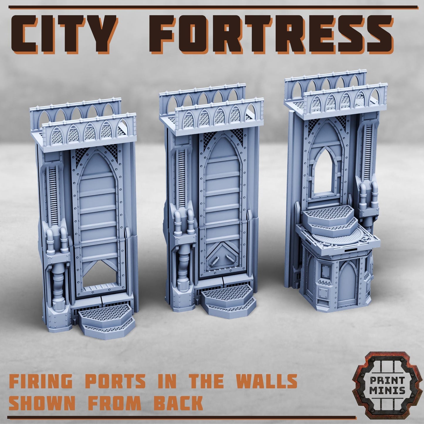 City Fortress - Sci-Fi Space Industrial Terrain by Print Minis