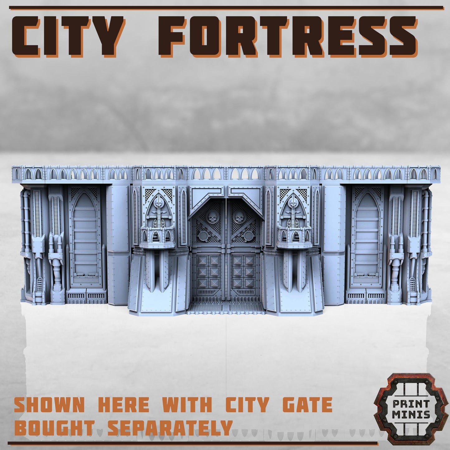 City Fortress - Sci-Fi Space Industrial Terrain by Print Minis