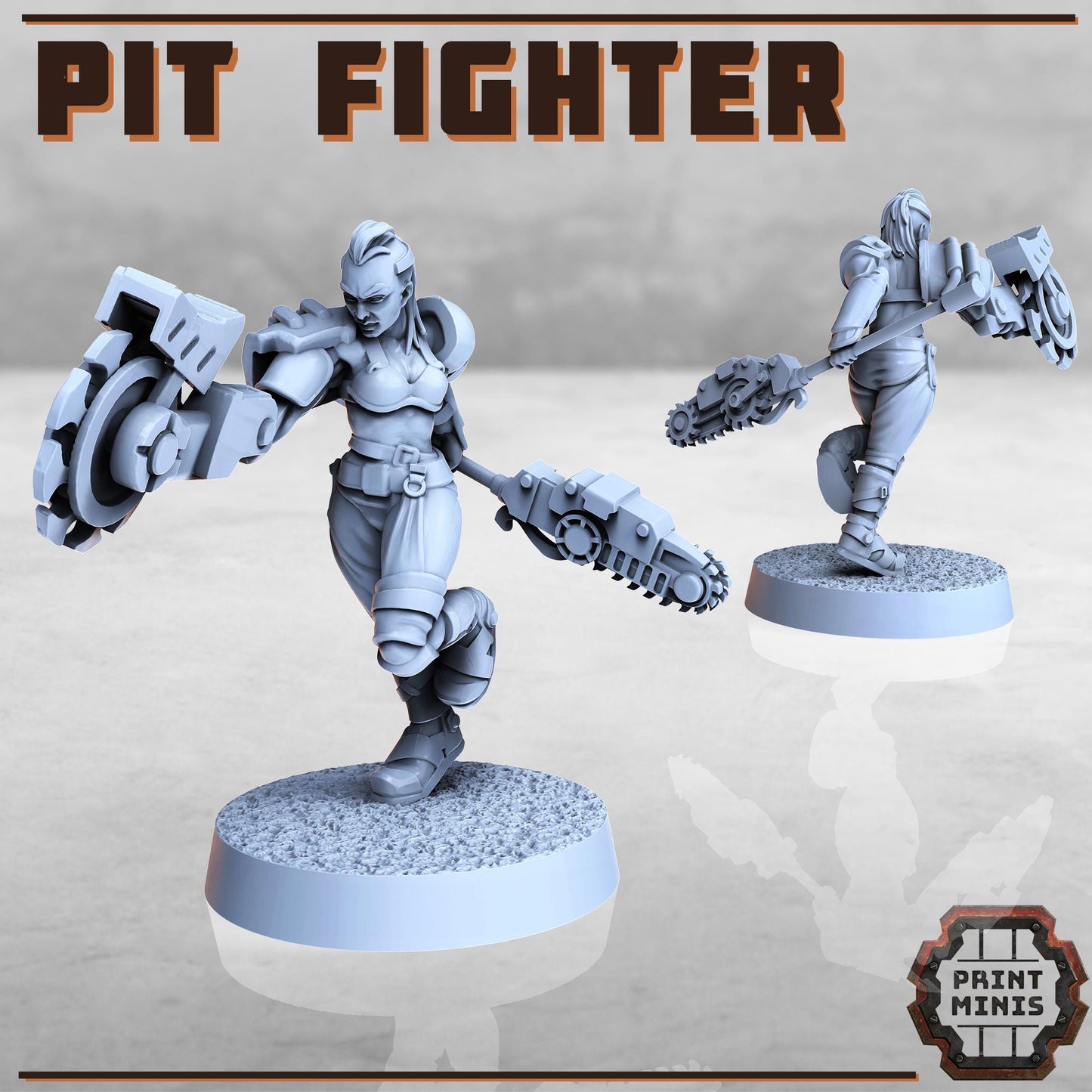 Cyborg Pit Fighters -  Sci-Fi Grimdark Mercenaries by Print Minis