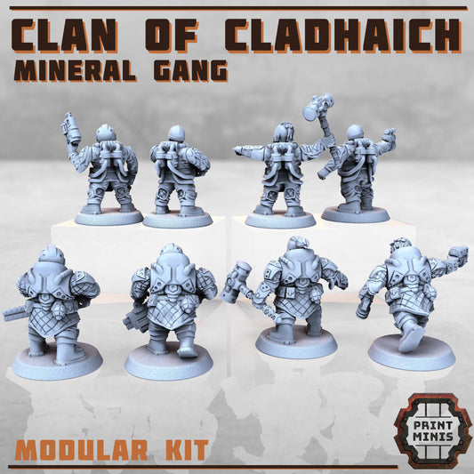 Clan of Cladhaich - Dwarf Gang -  Sci-Fi Grimdark Space Dwarf Mercenaries by Print Minis