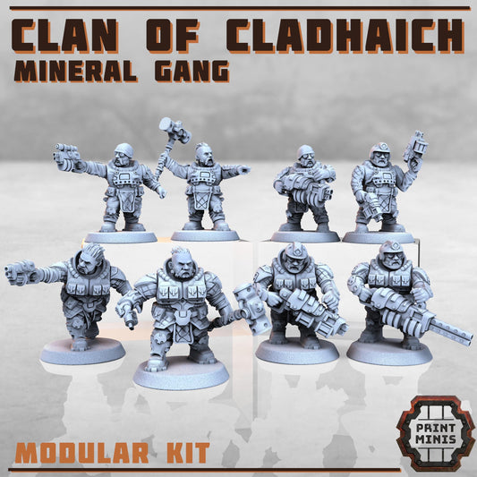 Clan of Cladhaich - Dwarf Gang -  Sci-Fi Grimdark Space Dwarf Mercenaries by Print Minis
