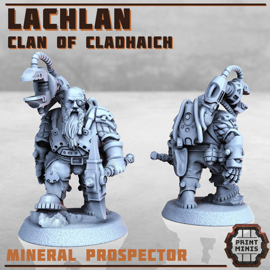 Lachlan - Clan of Cladhaich  -  Sci-Fi Grimdark Space Dwarf Mercenaries by Print Minis