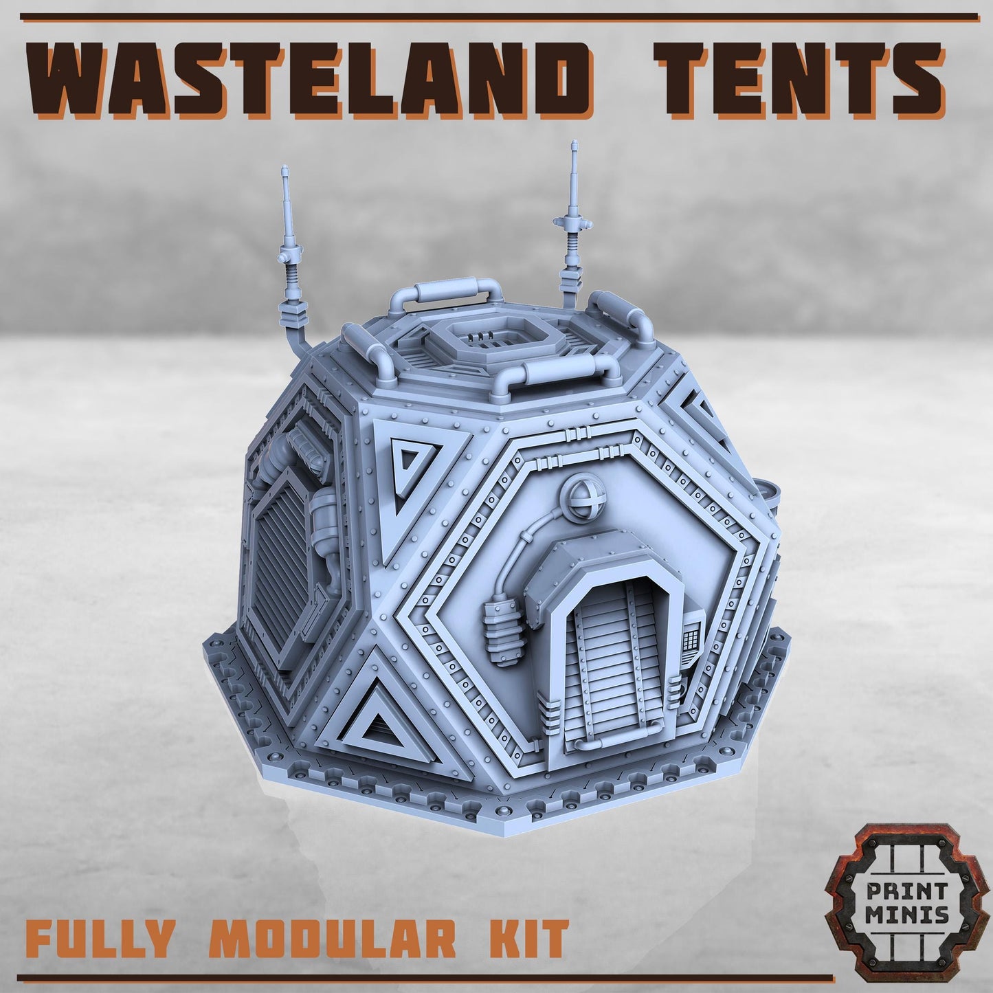 Wasteland Tents Kit -  Sci-Fi Grimdark Desert Terrain by Print Minis
