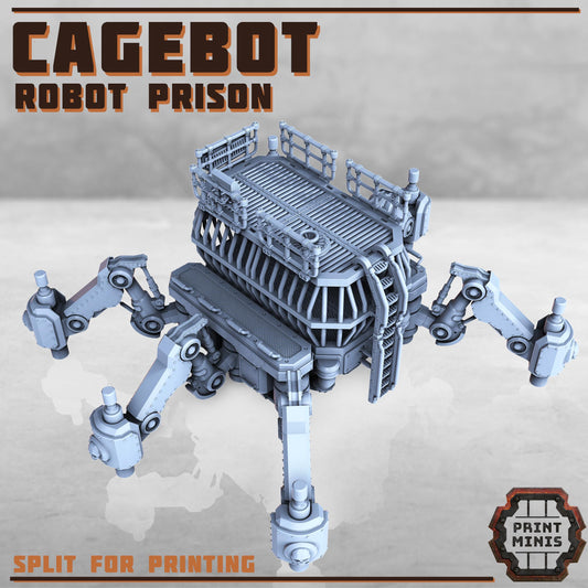 Cagebot - Robot Prison -  Sci-Fi Grimdark Gang by Print Minis