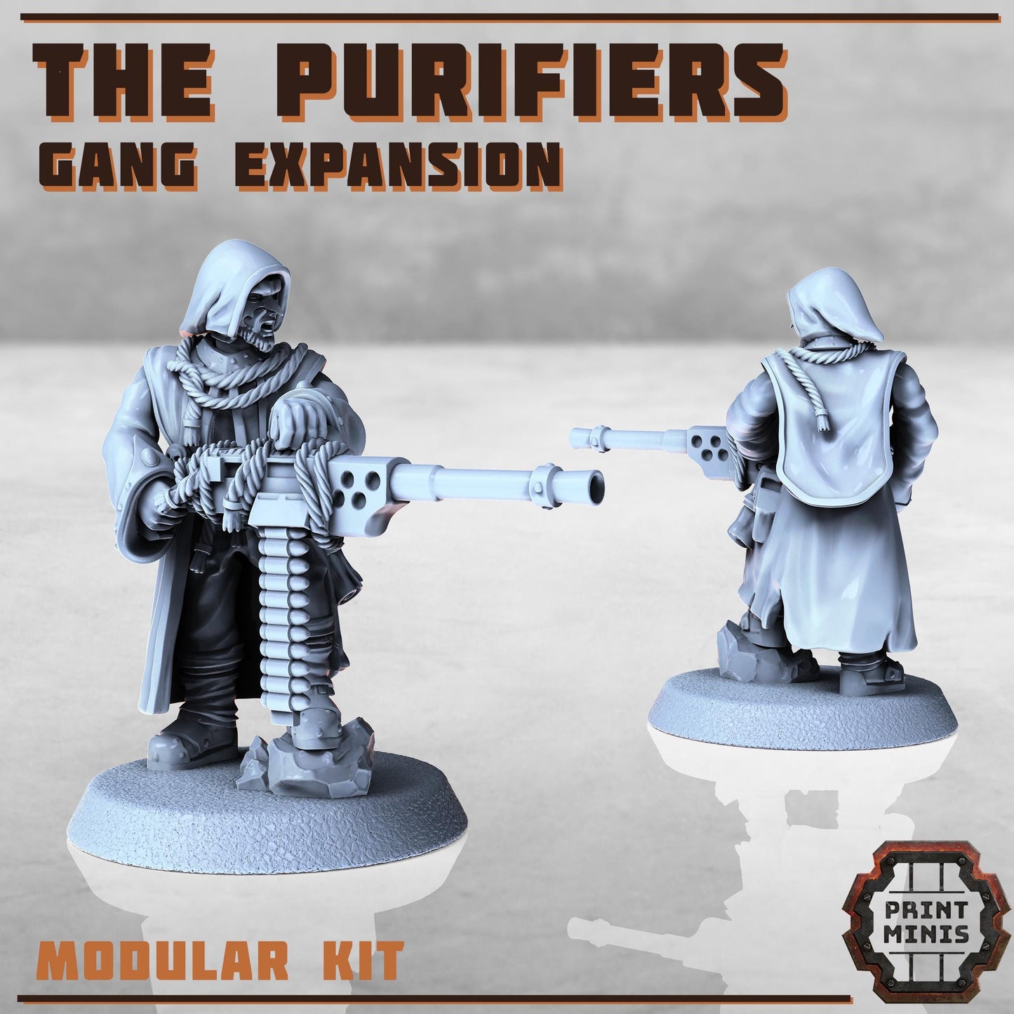 Purifier Gang - Expansion -  Sci-Fi Grimdark City Skirmish Warfare Purifier Mercenaries by Print Minis