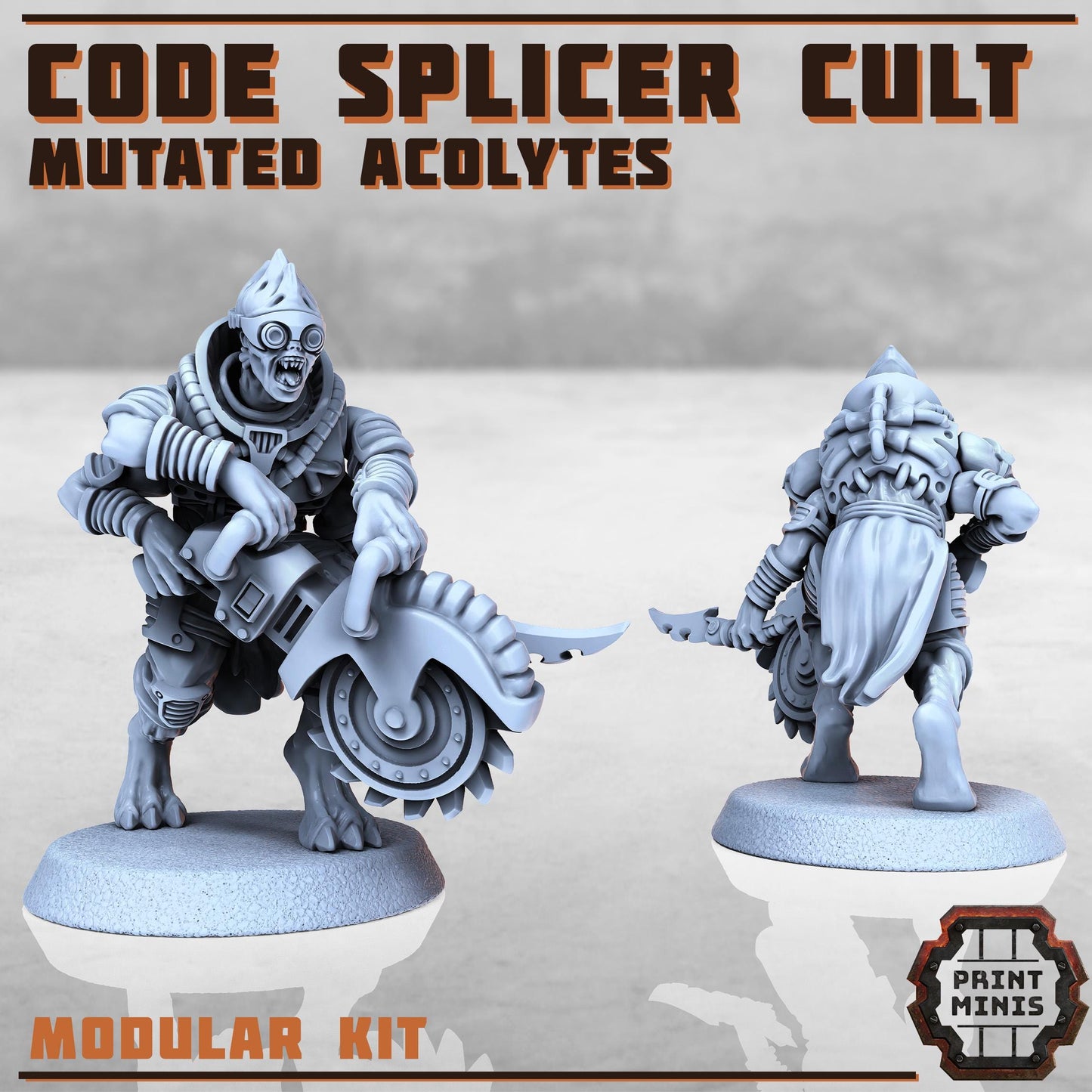 Code Splicer Cult - Mutated Acolytes -  Sci-Fi Grimdark Splicers by Print Minis