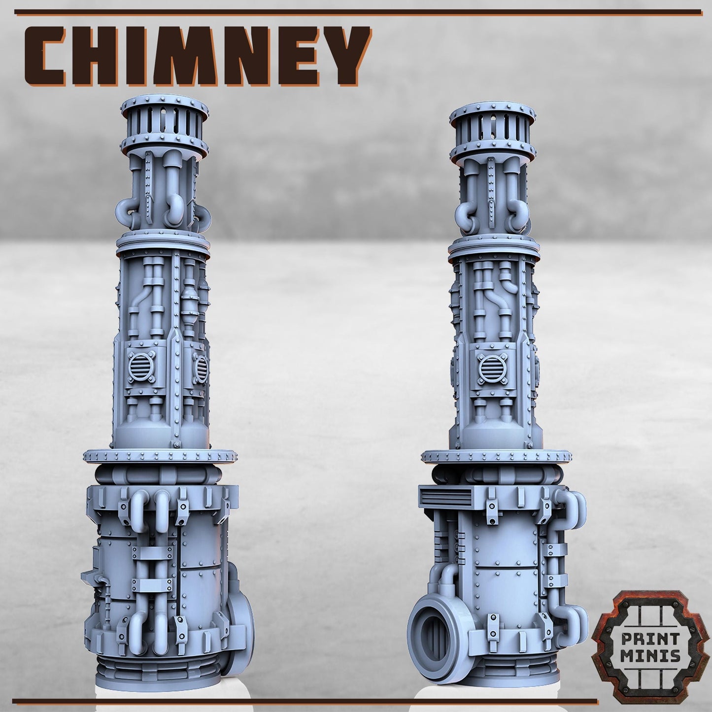 Industrial Chimney - Sci-Fi Space Industrial Terrain by Print Minis