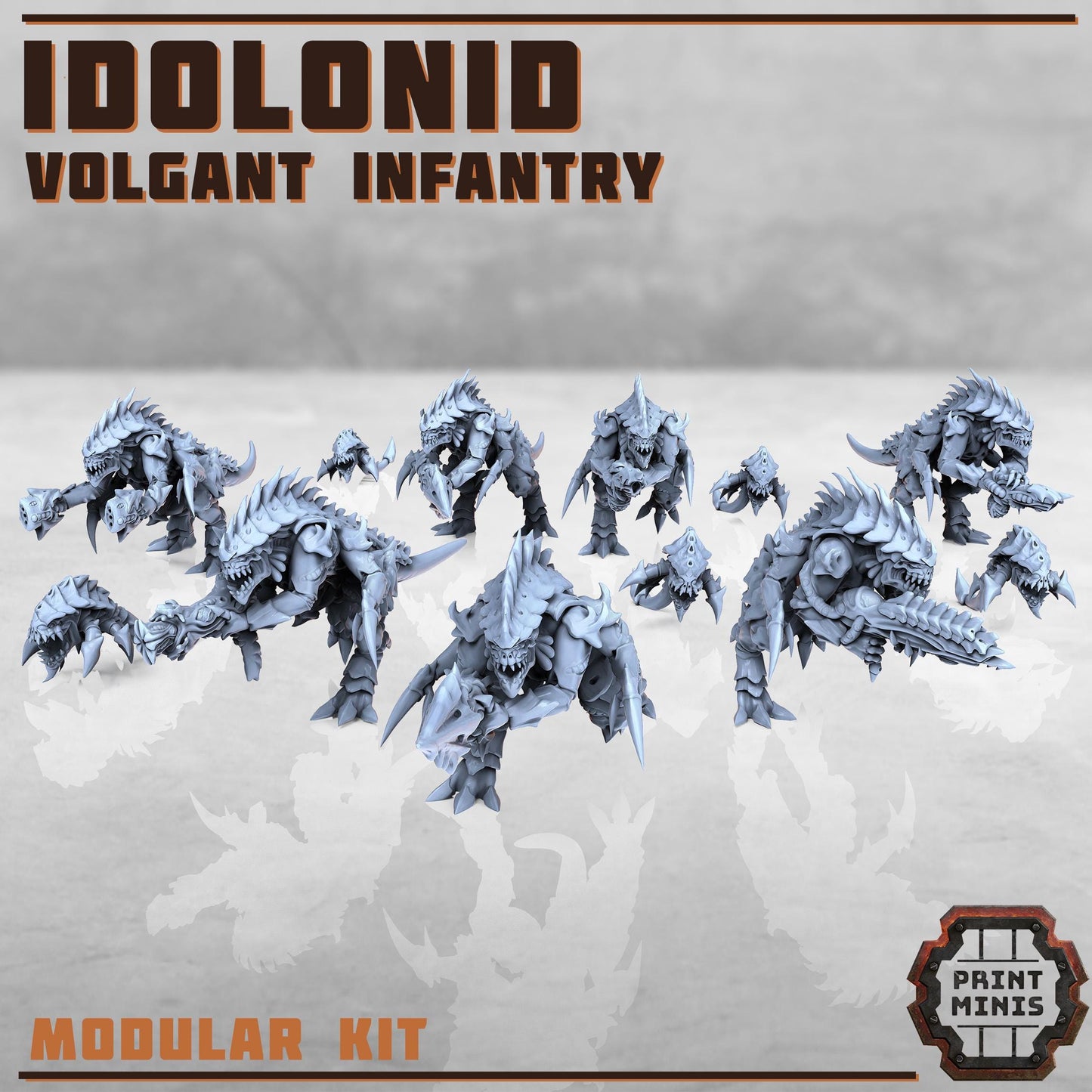 Idolonid - Volgant Infantry - Sci-Fi Grimdark Bug aliens by Print Minis