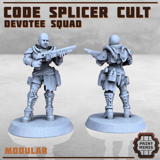 Code Splicer Cult - Devotee Squad -  Sci-Fi Grimdark Splicers by Print Minis