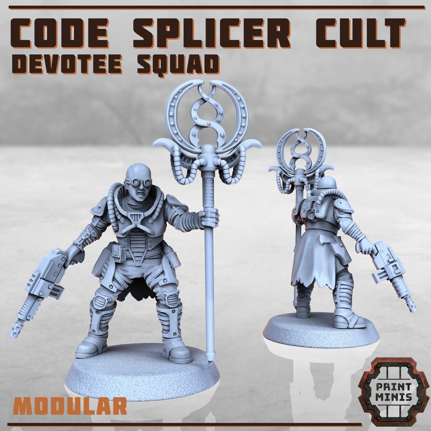 Code Splicer Cult - Devotee Squad -  Sci-Fi Grimdark Splicers by Print Minis