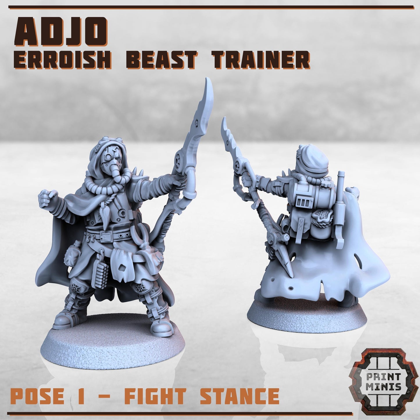Erroish Beast Trainer and Sand Sprinters -  Sci-Fi Grimdark Mercenaries by Print Minis