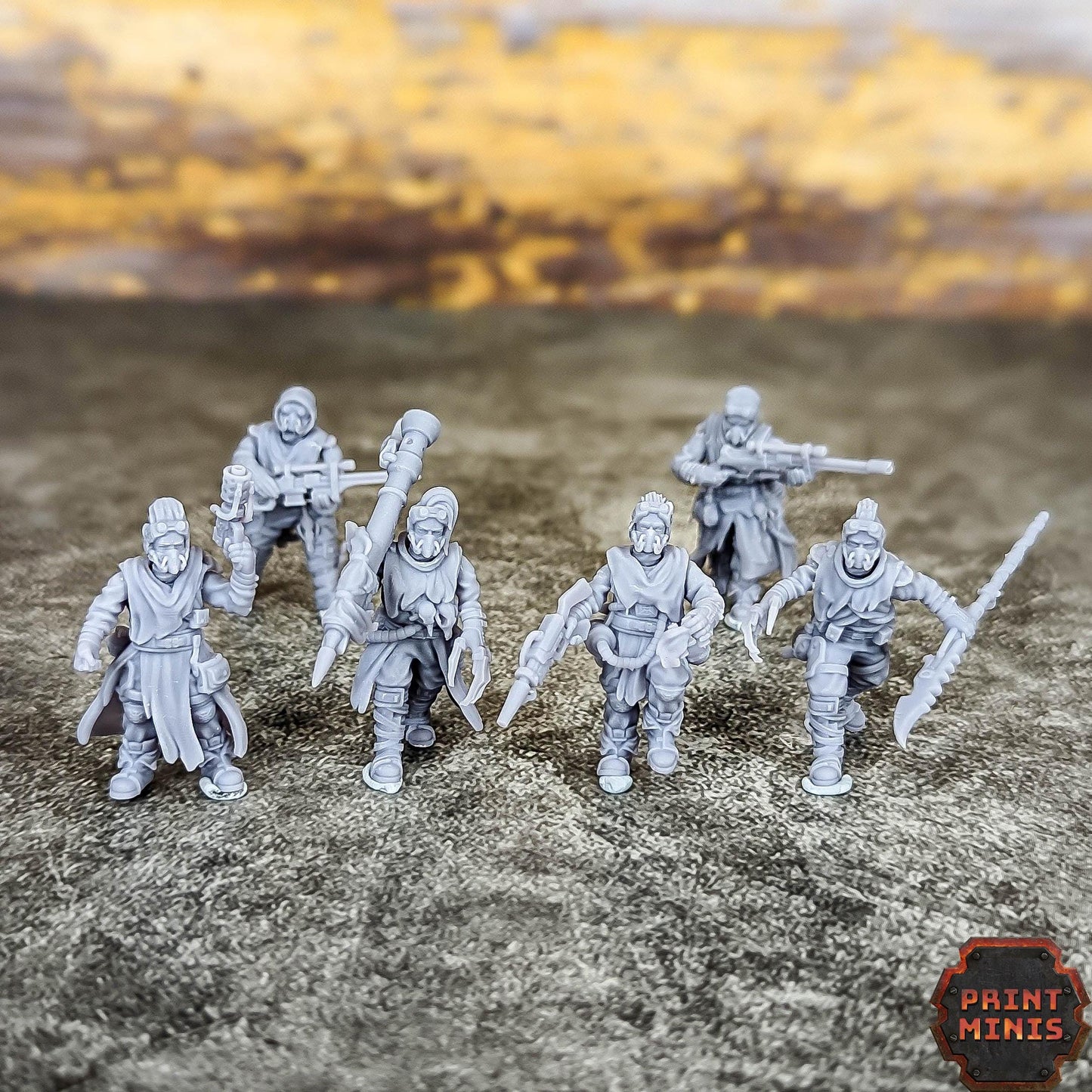 Erroish War Party - The Erroiish Tribe -  Sci-Fi Grimdark Mercenaries by Print Minis