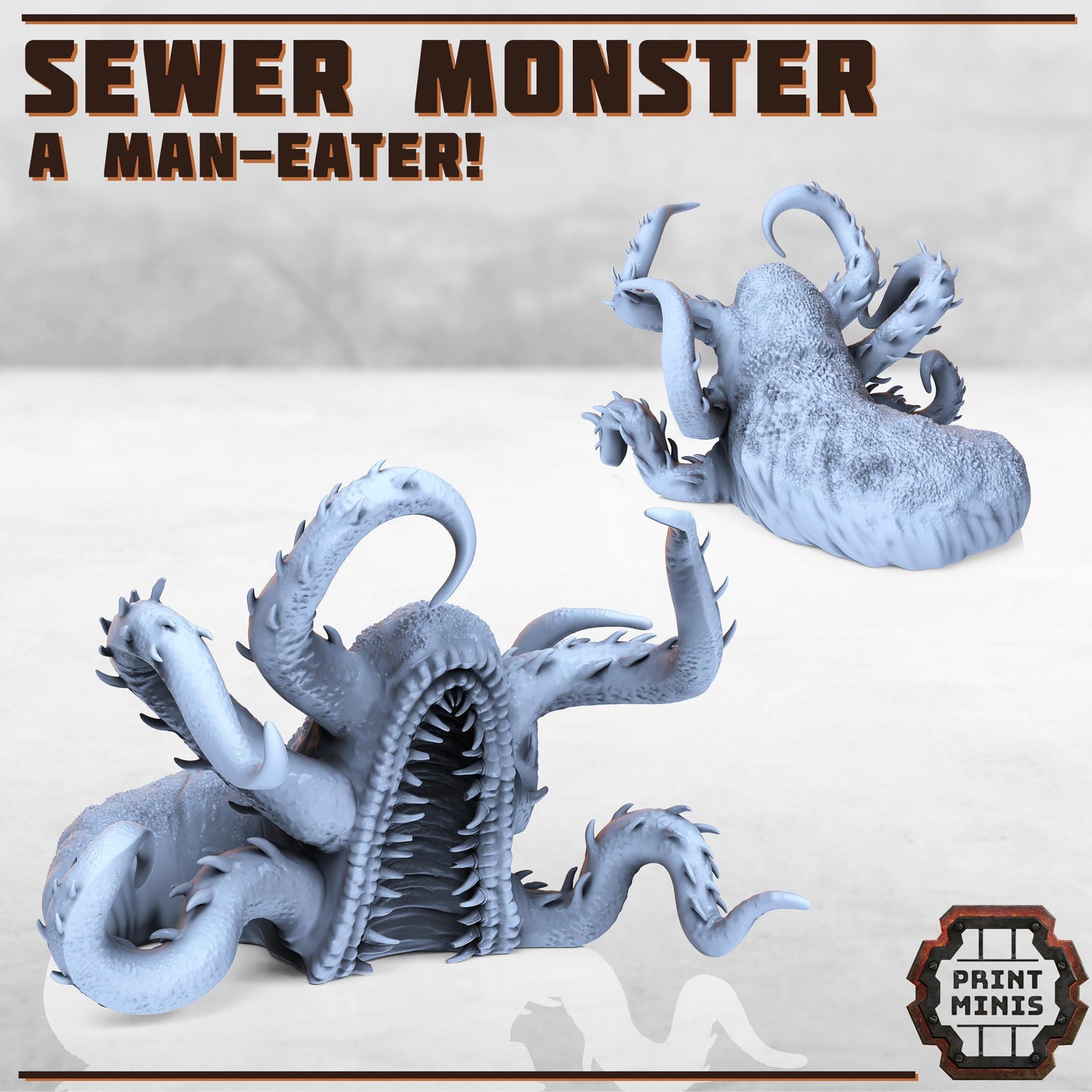 Sewer Monster - Sump Monsters - Sci-Fi Grimdark Monsters by Print Minis