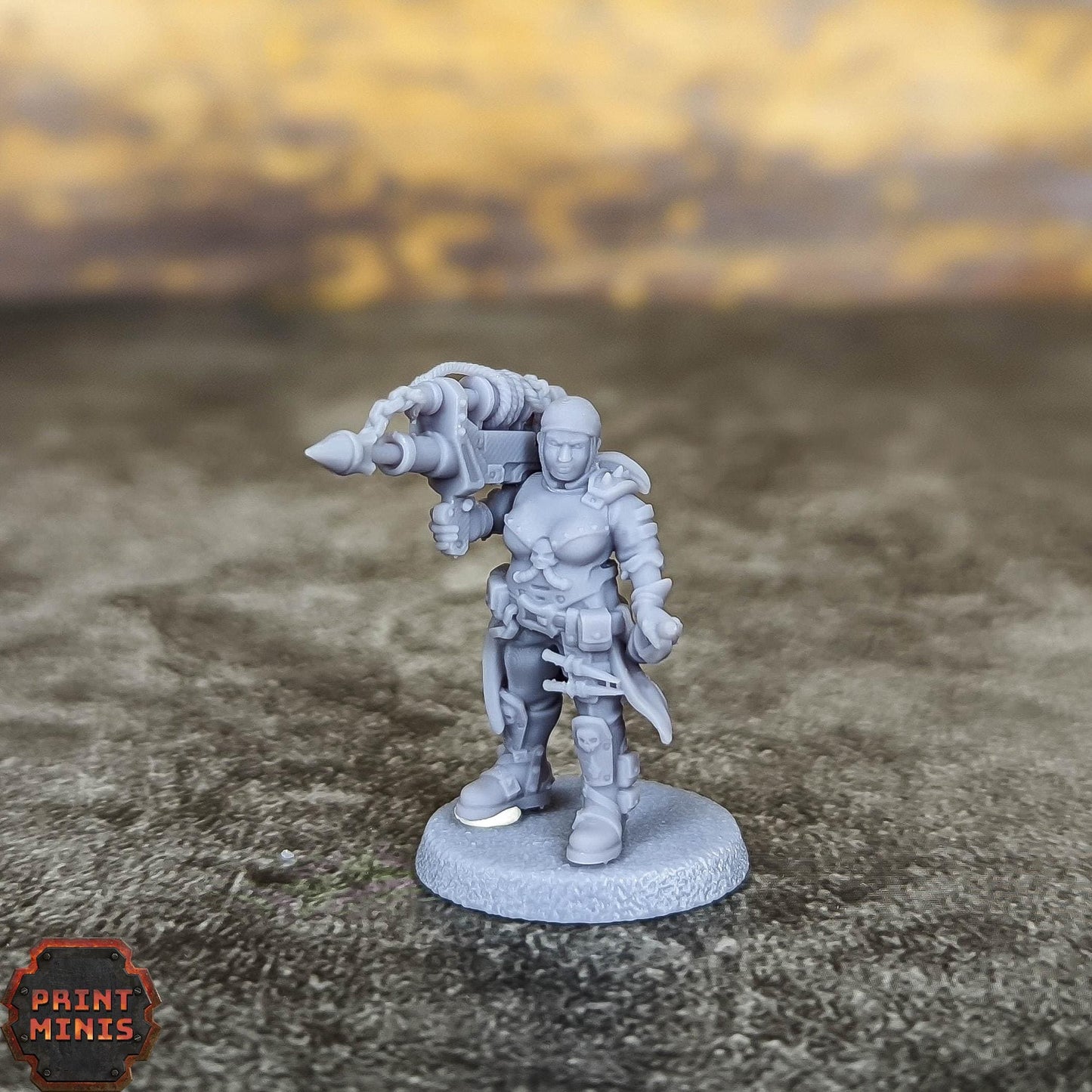 Jacquette - Bounty Hunter -  Sci-Fi Grimdark Mercenaries by Print Minis