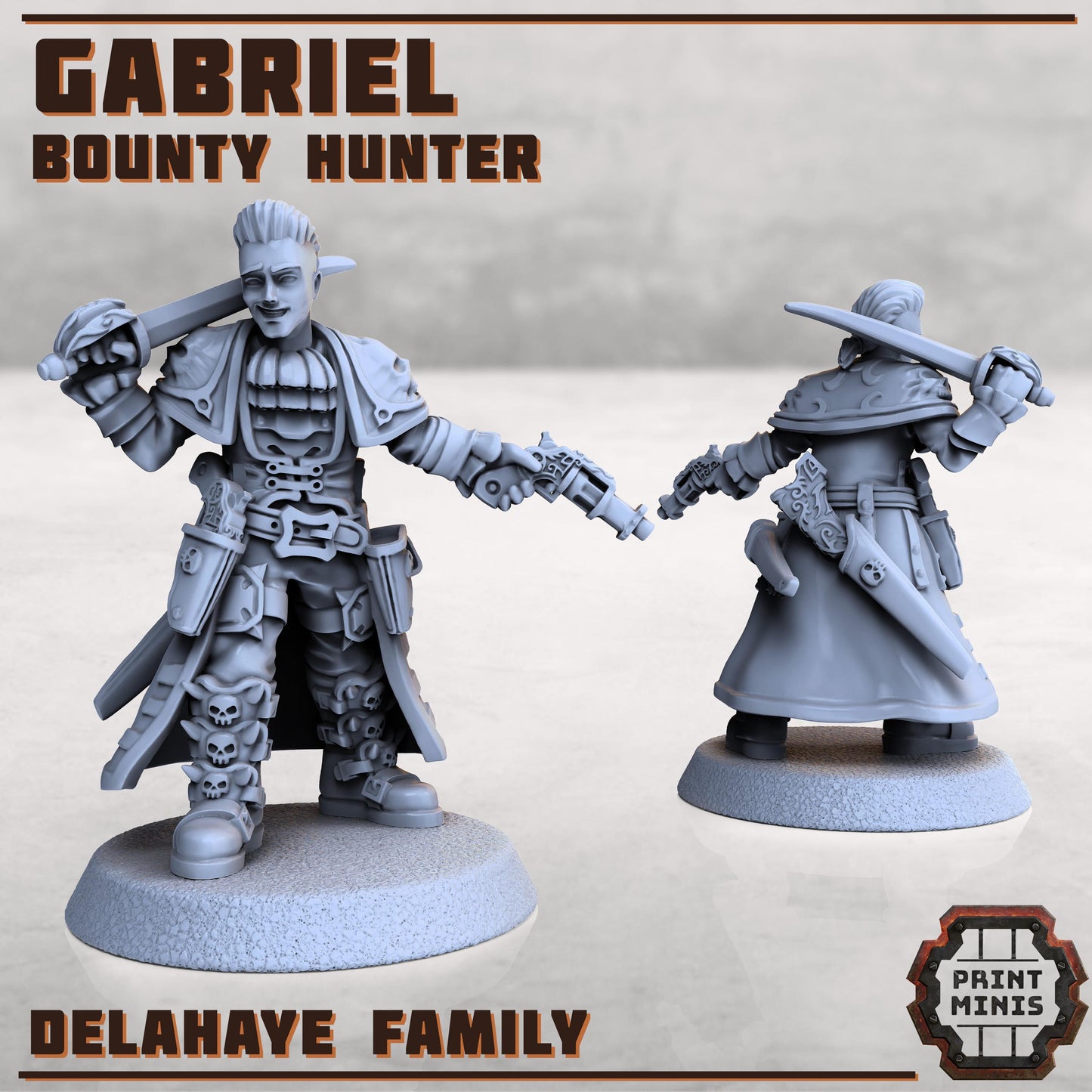 Gabriel - Bounty Hunter -  Sci-Fi Grimdark Mercenaries by Print Minis